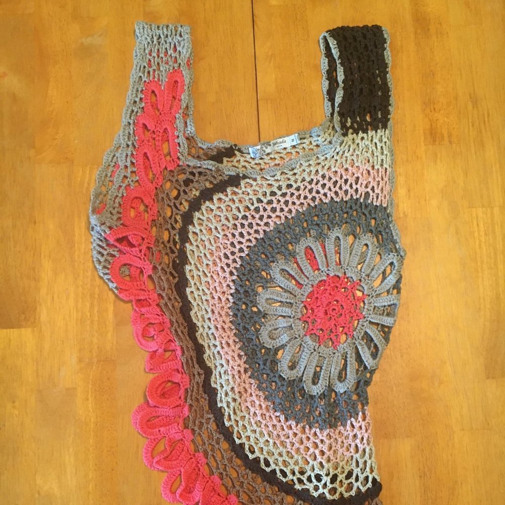 Multicolored Crocheted Tank Top